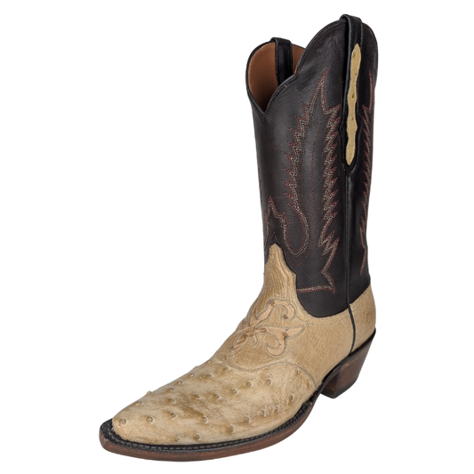 Black Jack LBT227-54 Women's Full Quill & Smooth Ostrich Burnished Tan