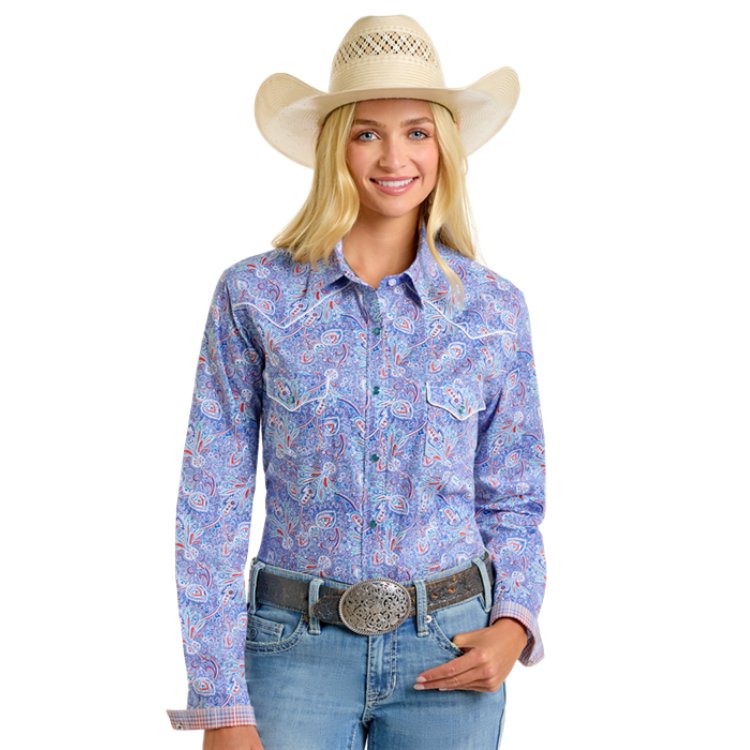 Rock & Roll RWN2S06544 Women's Long Sleeve Snap Shirt