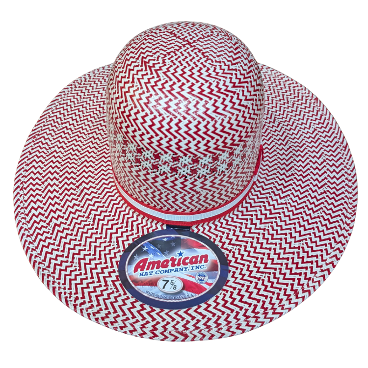 American Hat Co 250th 2010 Straw - Red & White