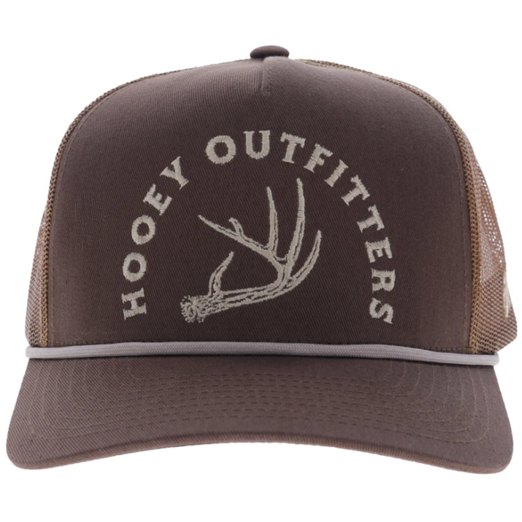 Hooey - 6043T-BRTN - Shed - Brown 5-Panel Trucker with Tan Embroidery Logo