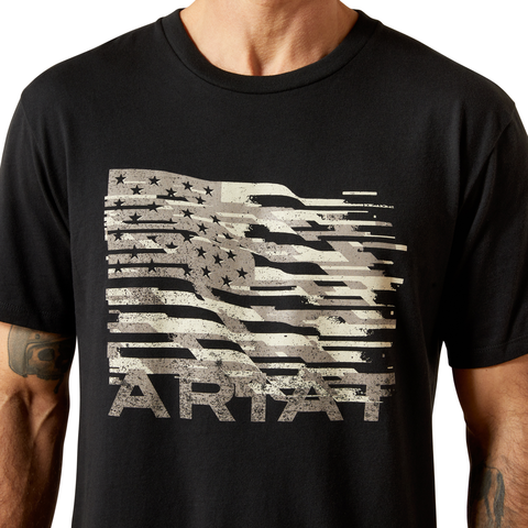 Ariat 10065892 MNS ARIAT FREEDOM FLAG SS TSHRT BLK