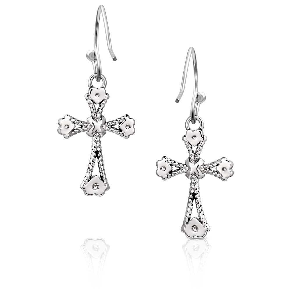 Montana Silversmith ER6040 Faith in my Heart Cross Earrings