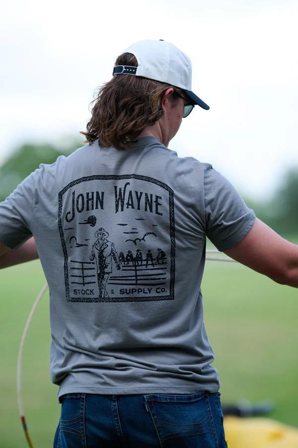 Hooey HT2661DKGY "John Wayne" Dark Grey Pocket T-shirt
