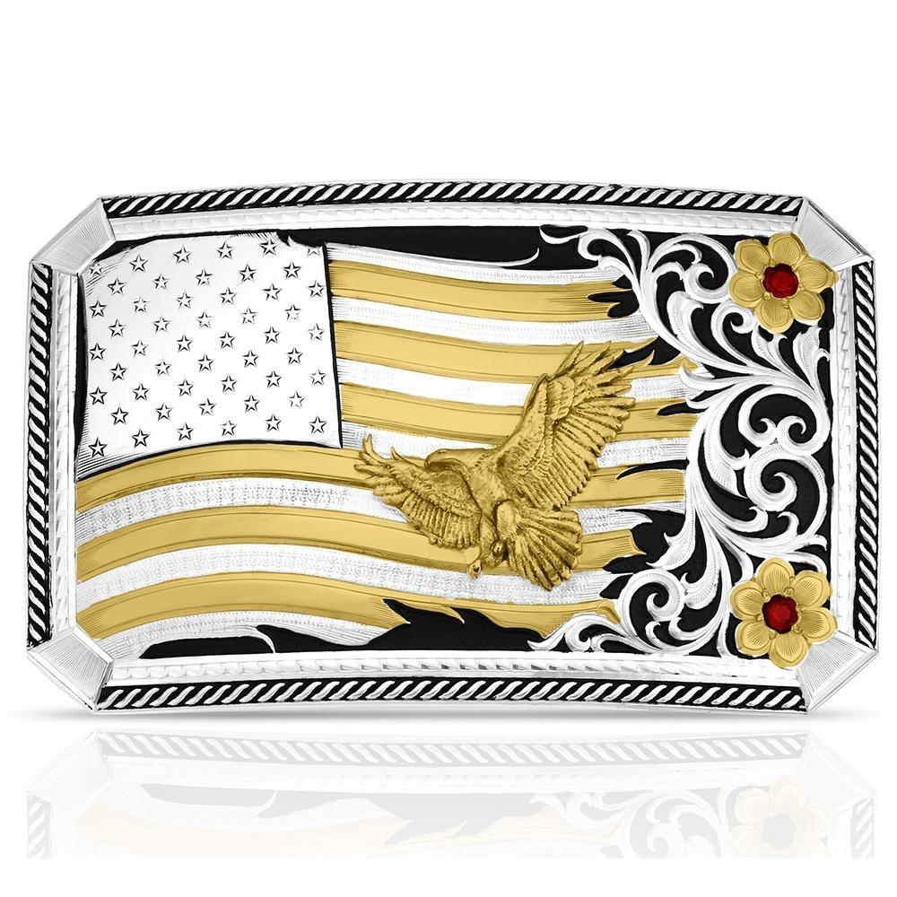 Montana Silversmith AM57910-1007M - Noble Pride American Made Buckle With Eagle