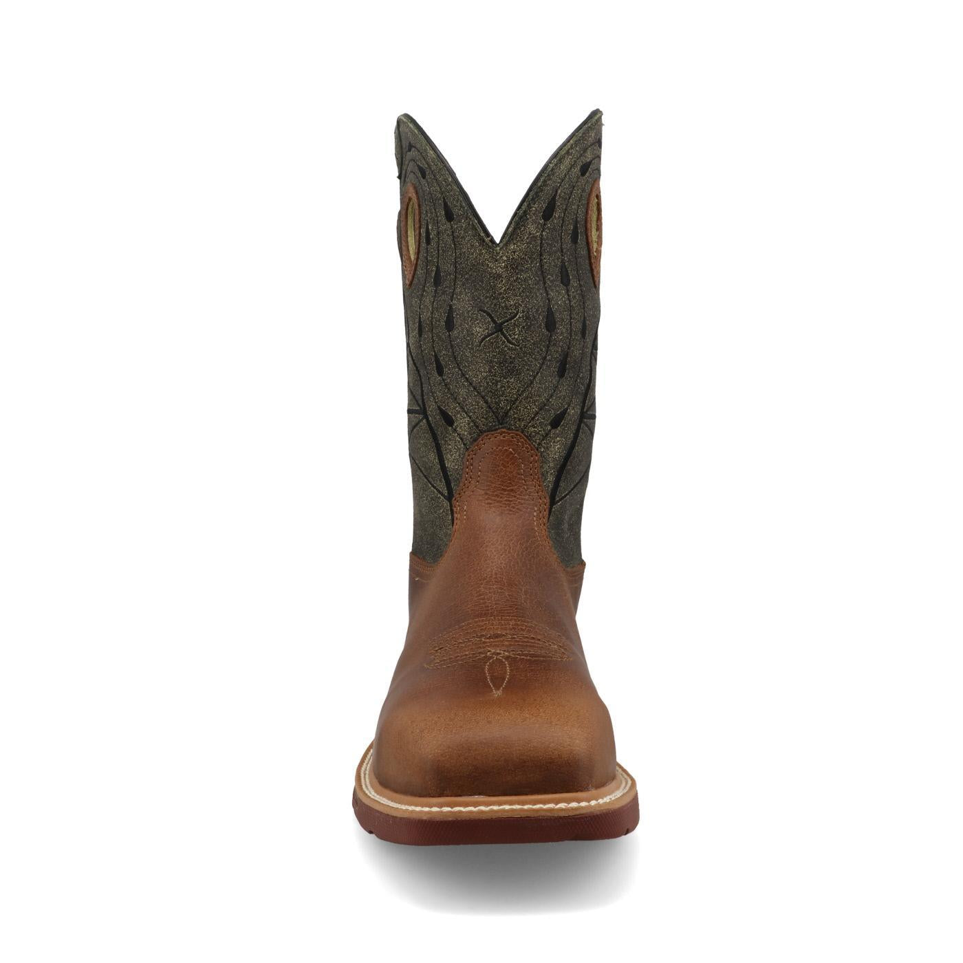 Twisted X MXBNW11 - 12" Western Work Boot - Lion & Dark Olive