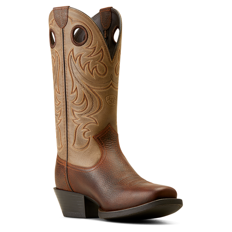 Ariat 10050992 Sport Square Toe Brown Oiled Rowdy Brown Bomber