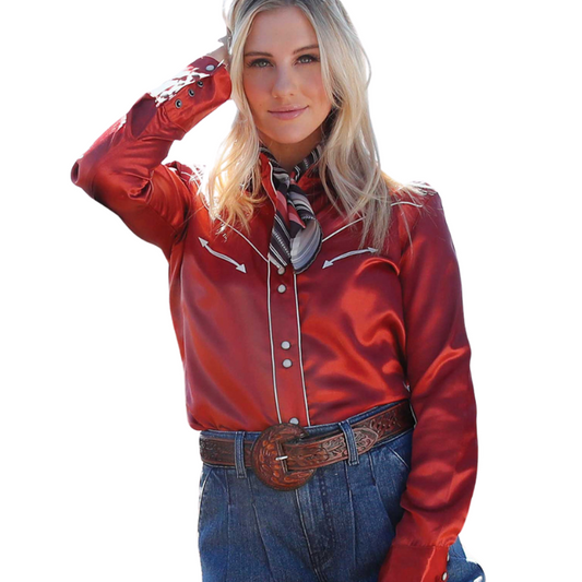 Cruel CTW7466011 WOMENS L/S SOLID RED