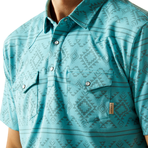 Ariat 10061470 Men's Retro Western Snap Polo