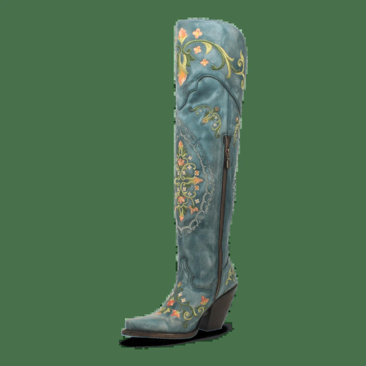 Dan Post DP3271-Flower Child-Snip Toe-Turquoise