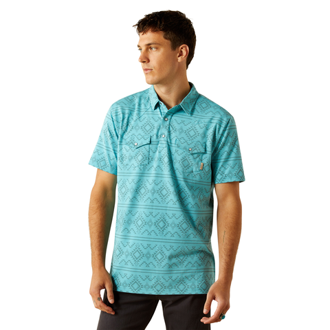 Ariat 10061470 Men's Retro Western Snap Polo