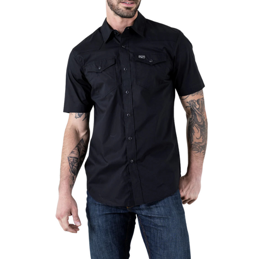 Kimes Ranch Rio Short Sleeve Dress Shirt - Black
