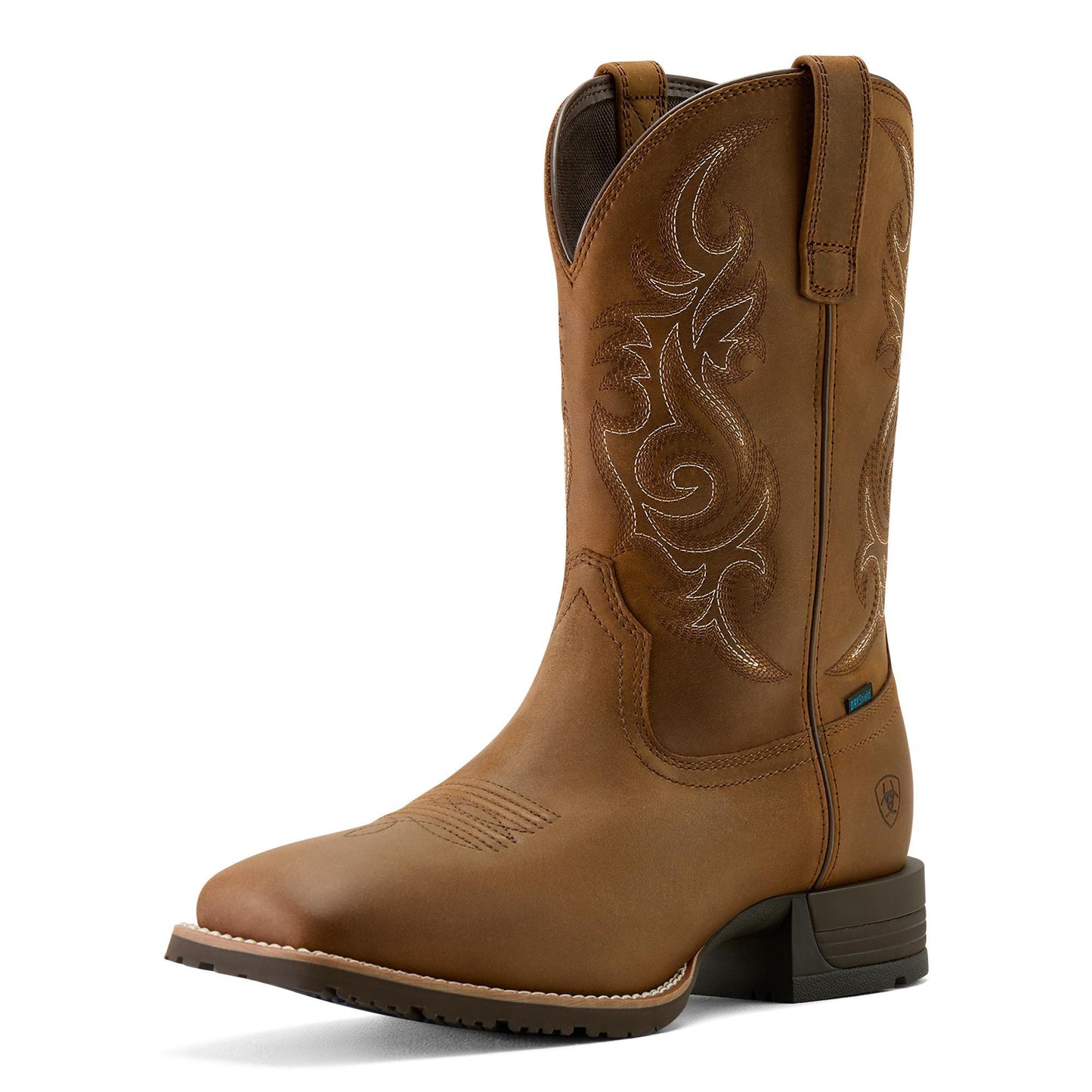 Ariat 10064047 Men's Hybrid Ranchway Waterproof Cowboy Boot - Distressed Brown