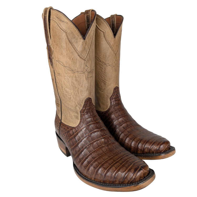 Black Jack PUN7906-V1 Men's Caiman Belly Pull Up Nicotine