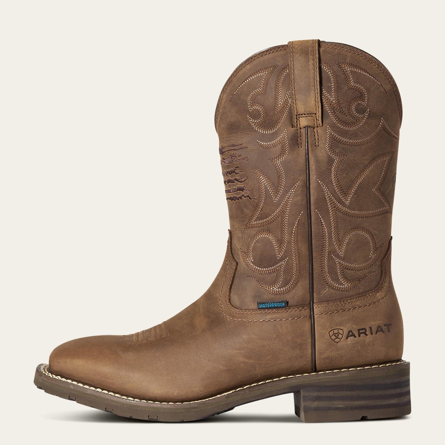 Ariat 10038354 Hybrid Patriot Waterproof Distressed Brown