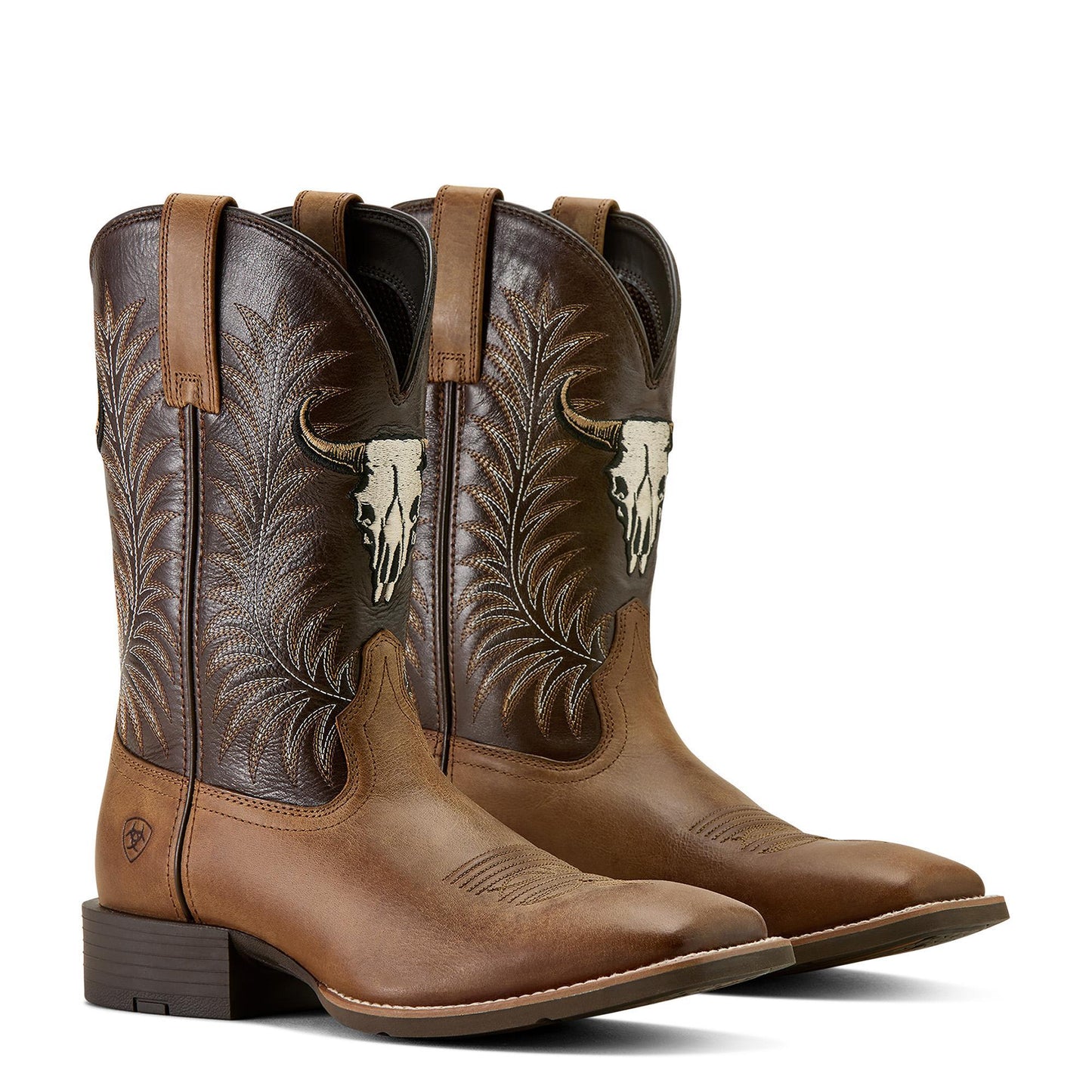 Ariat 10064053 Men's Sport Steer Skull Cowboy Boot - Sandstorm