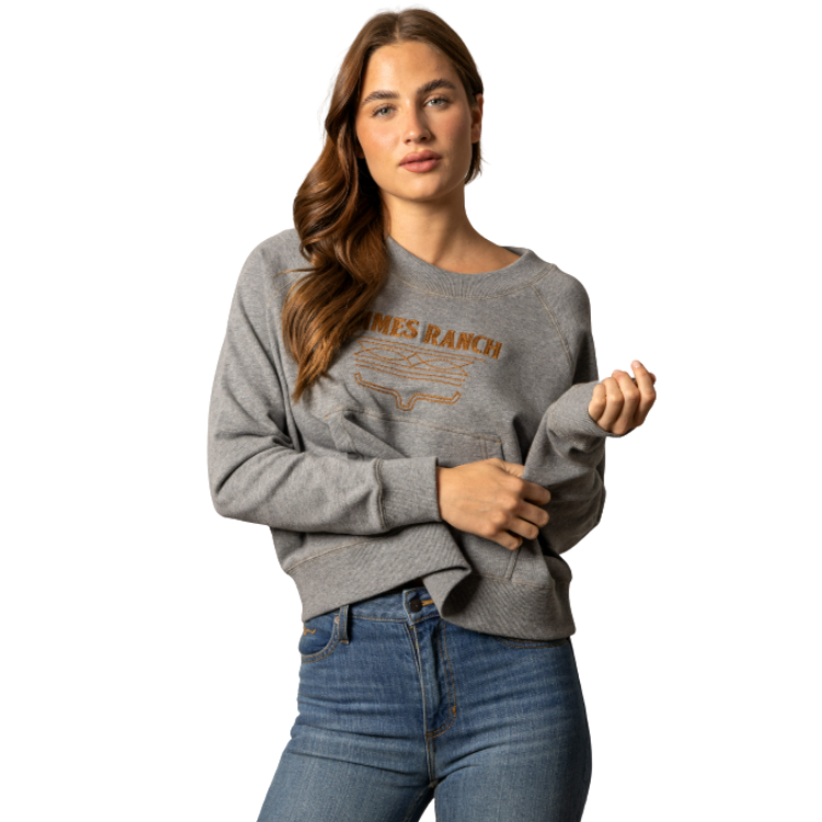 Kimes Ranch LEXIE - Grey Heather Crew