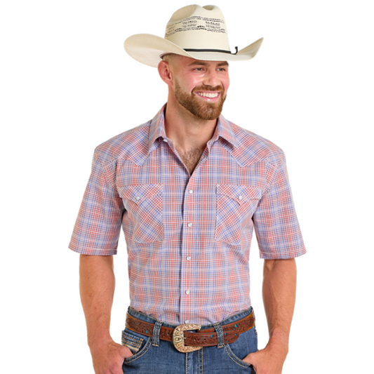 Rock & Roll RMN3S06543 Men's Short Sleeve Snap Shirt