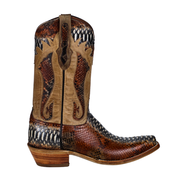 Black Jack RD6552-V4 Men's Python Snake - Rust Dyed