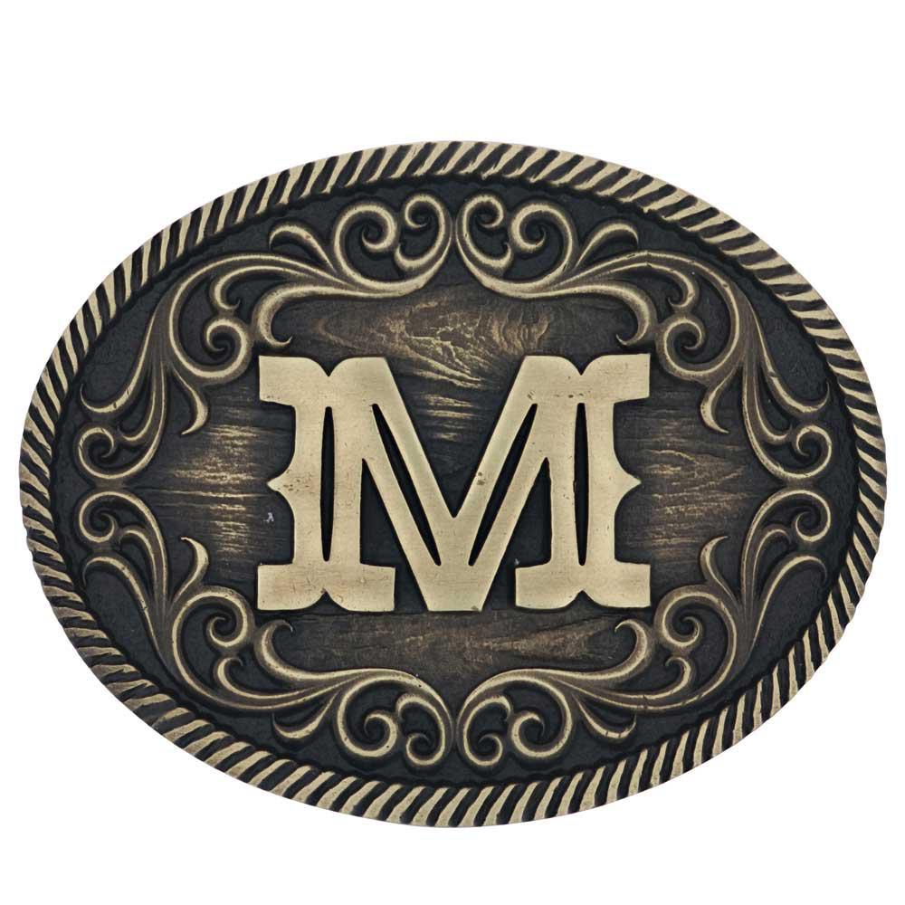 Montana Silversmith A915 Filigree Initial Attitude Belt Buckle