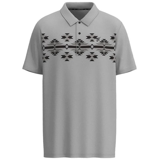 Hooey HP2601GYBK "The Weekender" Polo Grey/Black with Aztec